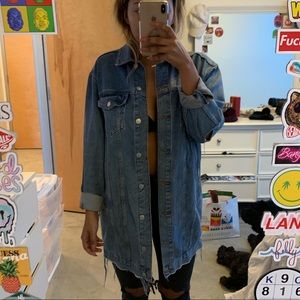 topshop long jean jacket